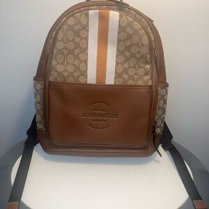 Coach Thompson Backpack Signature Jacquard w/ Varsity Strap